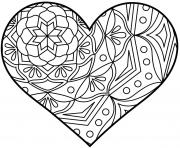 Coloriage coeur mandala maternelle 14 fevrier