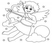 Coloriage cupidon 14 fevrier