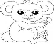 Coloriage koala mignon maternelle