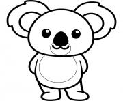 Coloriage koala mignon