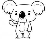 Coloriage koala kawaii