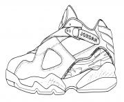 Coloriage basket jordan nba nike