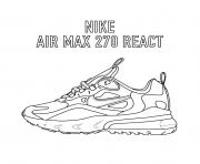 Coloriage basket nike air max 270 react