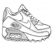 Coloriage basket nike air max classique