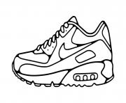 Coloriage basket nike classique