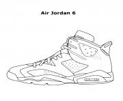 Coloriage basket jordan air 6