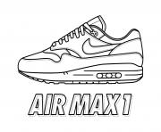 Coloriage basket nike air max 1