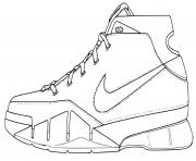 Coloriage basket nike nba sport lakers