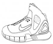 Coloriage basket nike nba