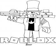 Coloriage Roblox Bear