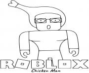 Coloriage Roblox Chicken Man