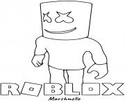 Coloriage Roblox Marshmello