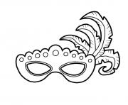 Coloriage masque carnaval elegant chic mardi gras fete