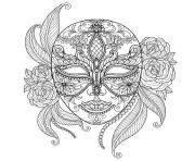 Coloriage masque carnaval mandala