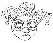 Coloriage masque de carnaval