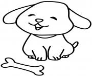 Coloriage chien trop mignon maternelle