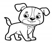 Coloriage chien trop mignon avec de beaux yeux