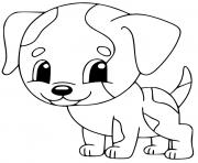 Coloriage chiot trop mignon dog