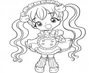 Coloriage adorable fille manga 8 ans