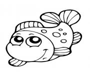 Coloriage poisson facile 1