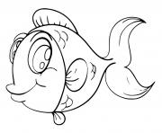 Coloriage poisson princesse fille