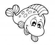 Coloriage poisson facile 4