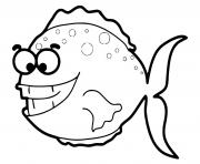 Coloriage poisson mer