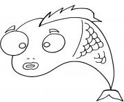 Coloriage poisson rigolo