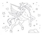 Coloriage princesse licorne format a4