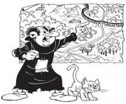 Coloriage gargamel Schtroumpfs et son chat