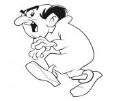 Coloriage Schtroumpfs gargamel mechant