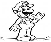 Coloriage luigi de super mario 2