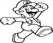 Coloriage luigi plombier qui fait un saut film mario 2023