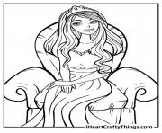 Coloriage princesse disney elegante