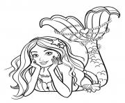 Coloriage princesse sirene barbie