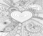 Coloriage coeur mandala fete des meres