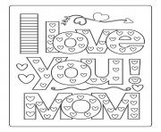 Coloriage i love you mom