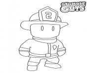 Coloriage stumble guys fireman torch