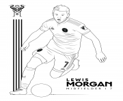 Coloriage lewis morgan inter miami cf football