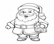 Coloriage pere noel classique pour enfants