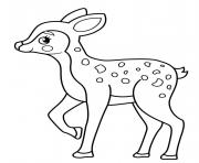 Coloriage faon petit animal mignon