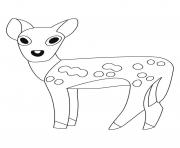 Coloriage biche facile simple pour maternelle