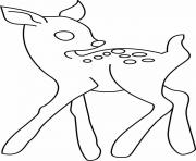 Coloriage biche bebe cerf