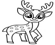 Coloriage cerf mignon adorable