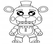 Coloriage fnaf 9 freddy kawaii