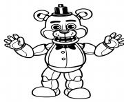 Coloriage plaisir avec freddy de fnaf 9