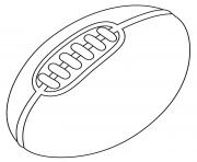 Coloriage ballon de rugby emoji