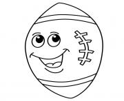 Coloriage ballon de rugby rigolo