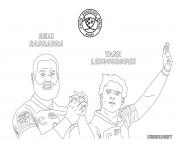 Coloriage rugby union bordeaux begles semi radradra et yann lesgourgues