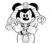 Coloriage mickey pharaon egypte